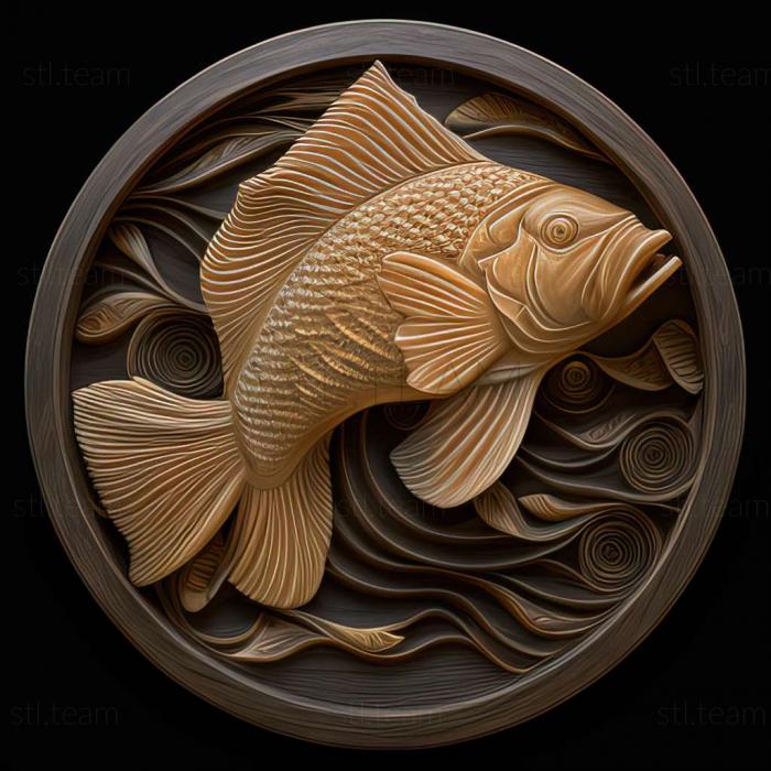 3D модель Двоколірна рибка лабео (STL)